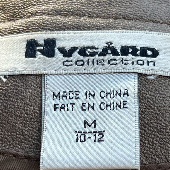 Nygard Women’s Bronze Leather & Knit Jacket Size Medium - Picture 9 of 14